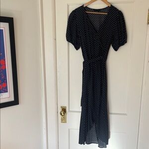 Sanctuary Navy Polka Dot High Low Dress
